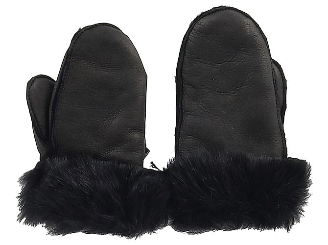 Luvas Paul Smith em couro preto