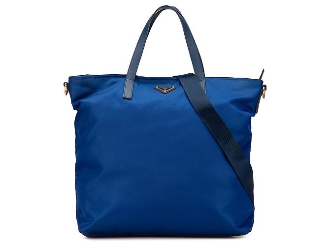 Bolso Prada de tejido azul 