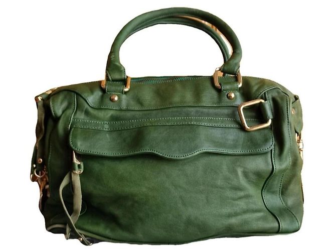 Bolsa de mão Rebecca Minkoff em couro verde