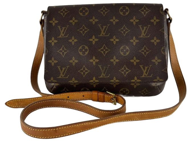 Louis Vuitton Musette Tango tracolla lunga vintage Marrone