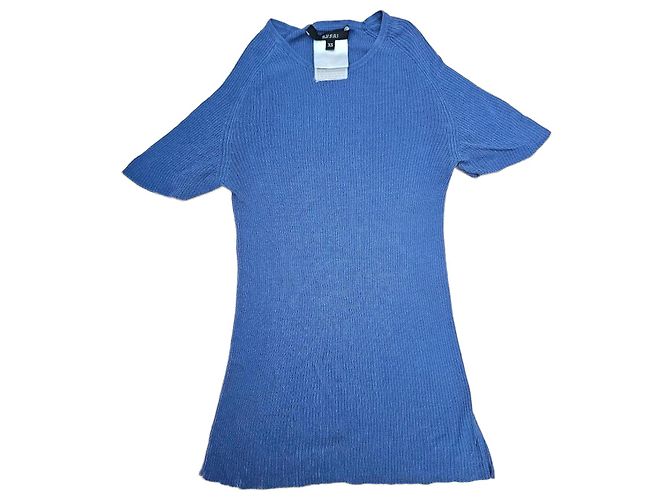Top Gucci in seta blu