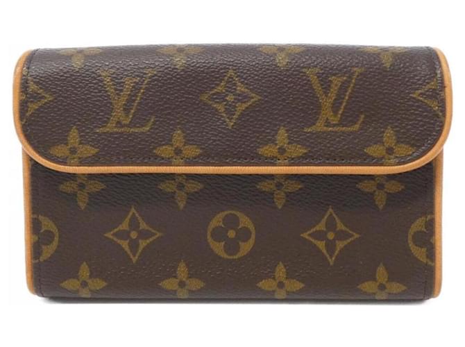 Louis Vuitton Pochette florentine Brown Cloth  ref.2083963