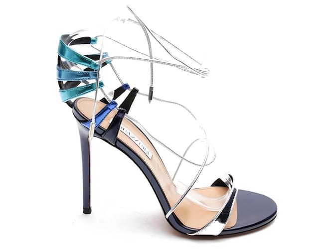 Aquazzura Heels Blue Leather  ref.2083997