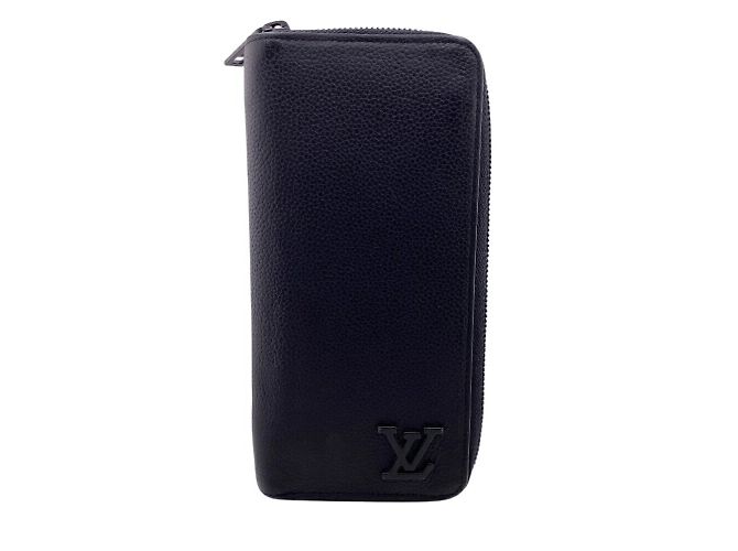 Louis Vuitton Black Leather Long Wallet