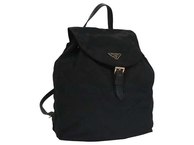 PRADA Backpack Nylon Black Auth 104486