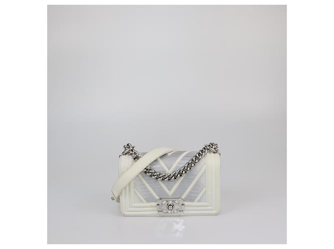 Boy CHANEL Handbags T.  Leather Silvery  ref.2084893