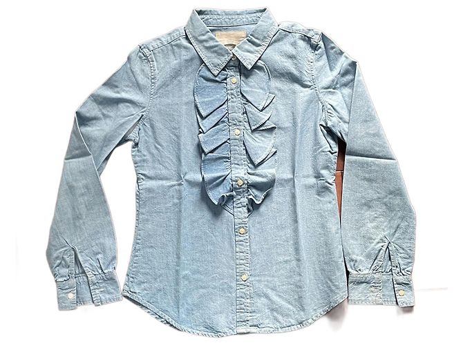 Camisa de chambray Ralph Lauren Azul claro Algodão