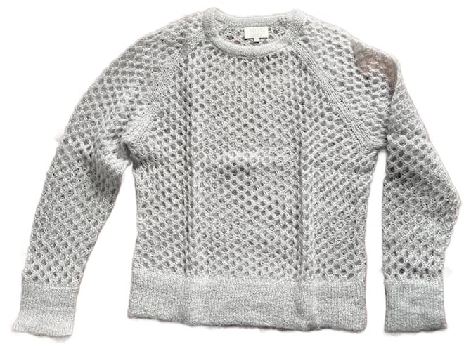 Autre Marque Knitwear Grey Cashmere Acrylic Mohair  ref.2085296