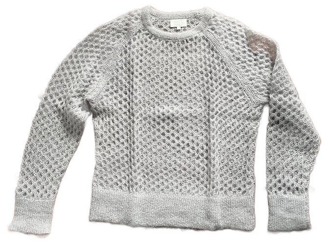 Autre Marque Pull en maille ajourée notshy cashmere Gris