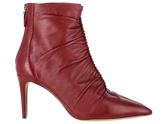 Botas ankle Susanna em couro vermelho de Alexandre Birman