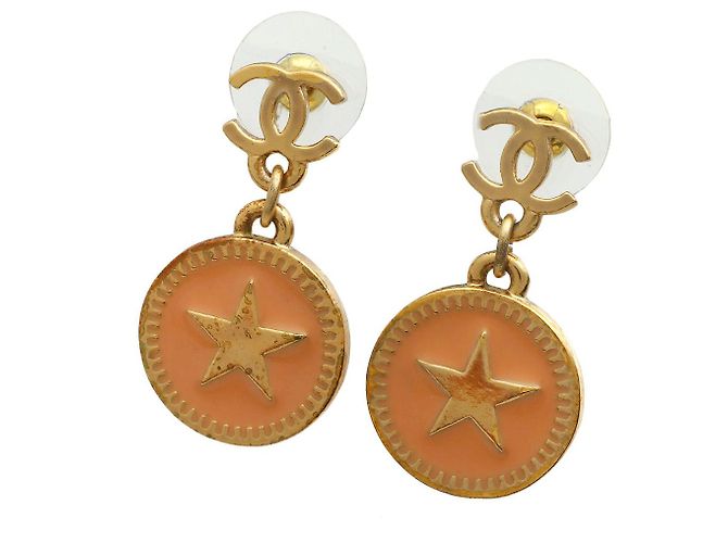 Chanel Coco Mark Ohrringe mit Sternmotiv Golden