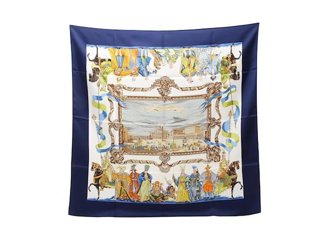 Hermès Hermes Carré 90 Turqueries En Lhonneur De Mr T Scarf Multiple colors Navy blue Silk  ref.2086167