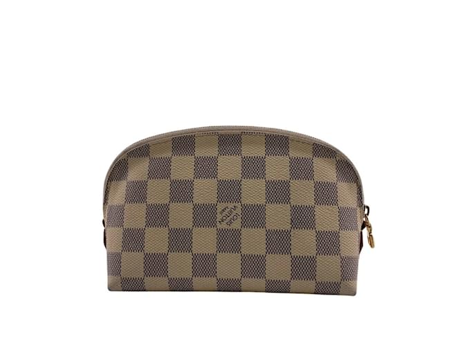 Louis Vuitton N60024 Tick Pochette Damier Azur Pouch White Leather  ref.2086502