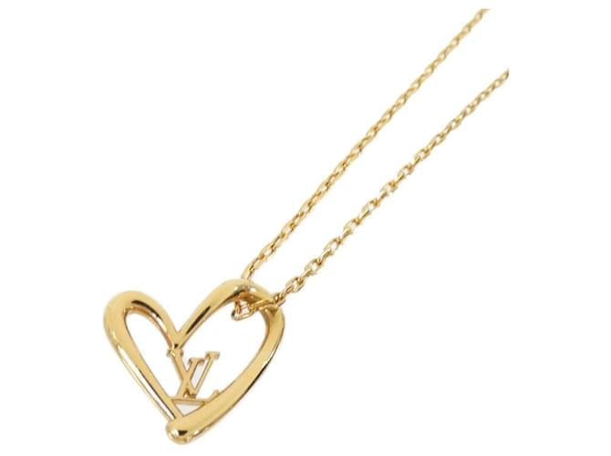 Louis Vuitton Collier Heart Falling in Love Necklace Golden  ref.2086677