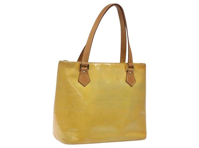 LOUIS VUITTON Monogram Vernis Houston Handtasche Grau M91053 LV Auth bs22715