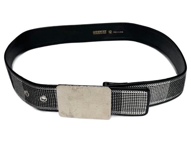 Vintage Givenchy Ledergürtel Grau 