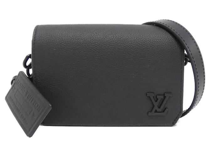 Louis Vuitton LV Aerogram Fast Line Wearable Wallet Shoulder Bag Black Leather  ref.2087227