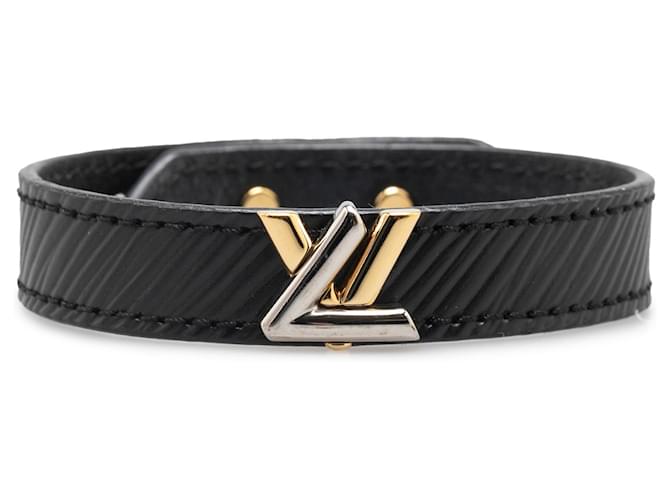 Louis Vuitton Black Epi Bicolor LV Twist It Bracelet Leather  ref.2088131