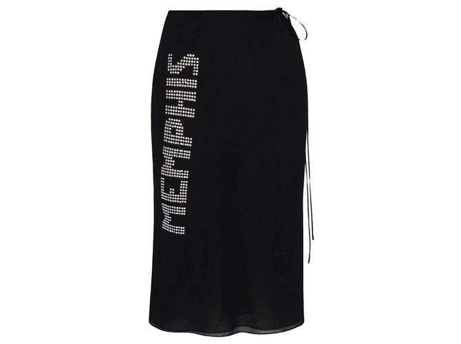 Autre Marque Falda Memphis de seda negra Negro