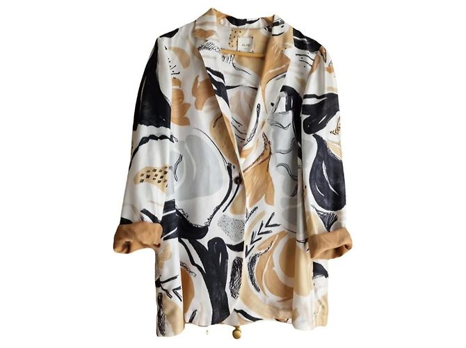 Autre Marque Blazer de seda Multicolor