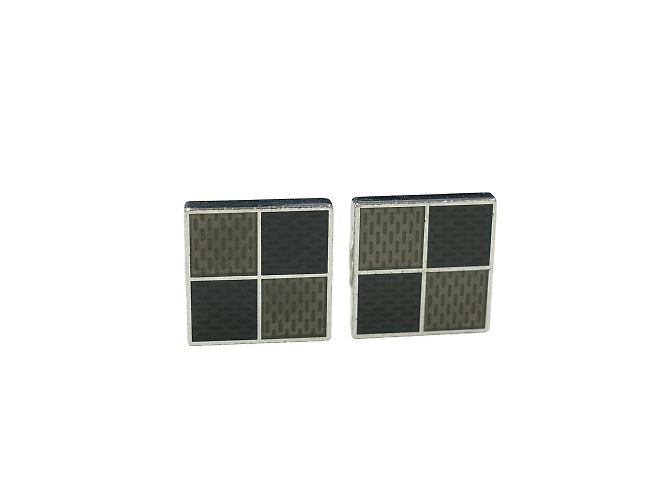 Gemelli Damier Louis Vuitton Nero Argento Argento