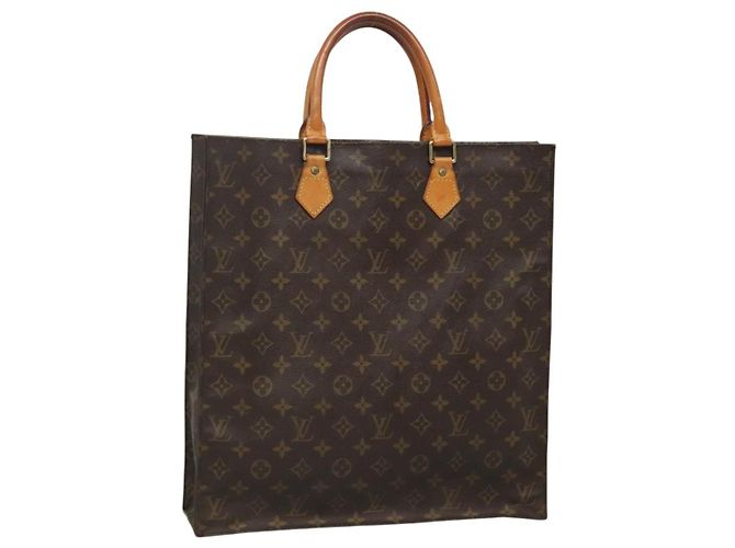 LOUIS VUITTON Sac Plat Monogram M51140 LV Auth BD570 Monogramme