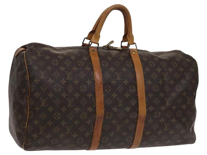 LOUIS VUITTON Monogram Keepall 55 Bolsa Boston M41424 LV Auth ep7541 Monograma