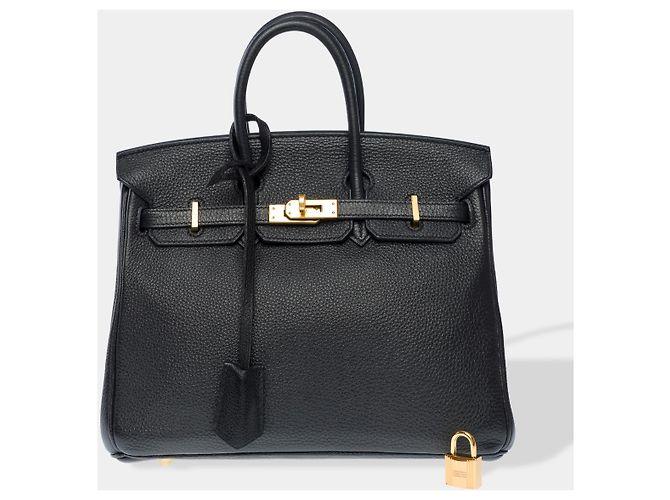Hermès Borsa HERMES Birkin 25 in Pelle Nera - 102568 Nero