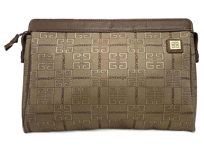 Pochette Monogram GV3 Vintage Givenchy Marron