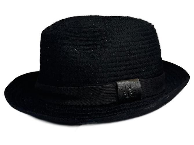 Vintage Gucci Wool Hat Black L