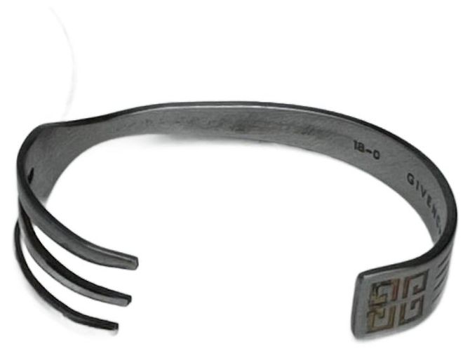 Bracciale in acciaio vintage Givenchy argento