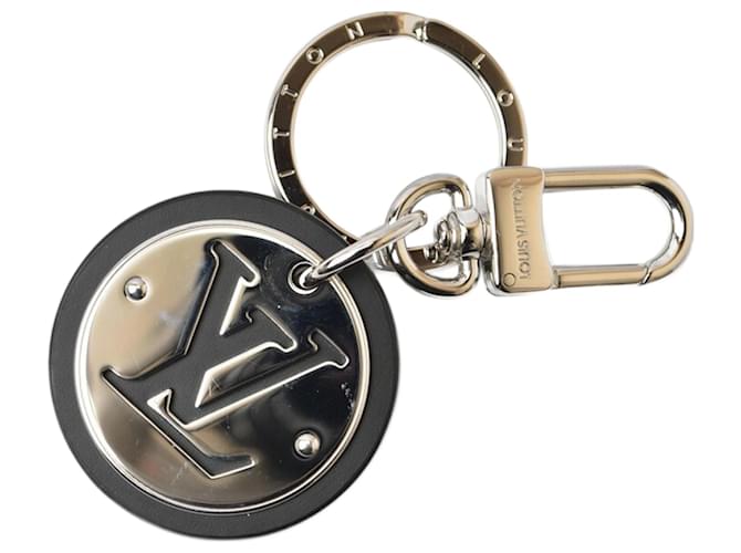 Louis Vuitton Key Ring Holder Bag Charm Black Silvery Metal  ref.2089163