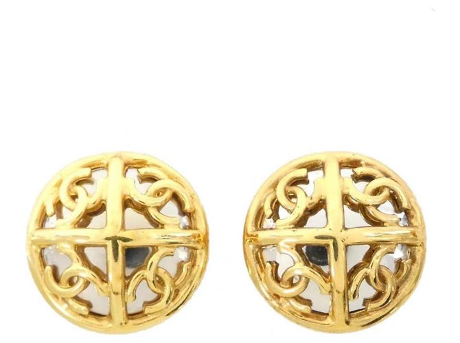 Orecchini a clip in oro e argento Chanel D'oro