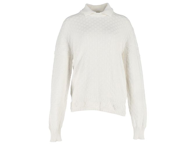 Louis Vuitton Rollkragenpullover aus weißer Wolle Roh