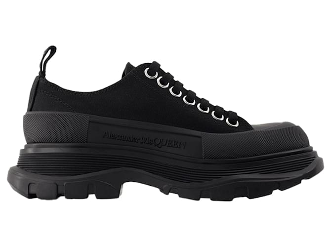Tread  Slick Sneakers - Alexander McQueen - Canvas - Black Cloth  ref.2089670