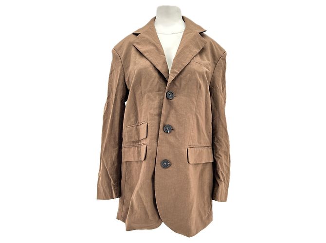 Autre Marque NON SIGNE / UNSIGNED Jackets T.International S Polyester Brown
