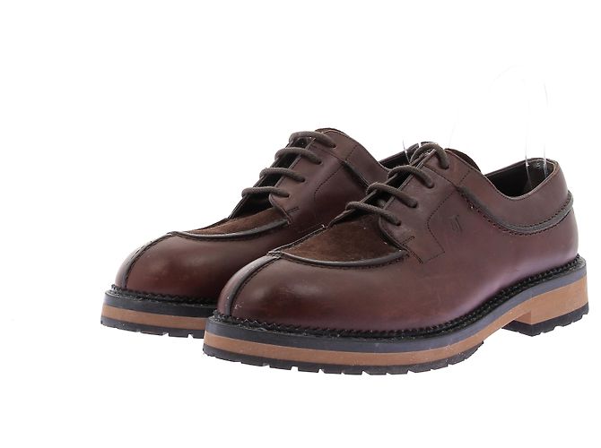 TOD'S Flats T.US 7 Leather Brown