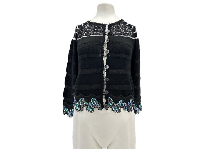 CHRISTIAN LACROIX Strickwaren T.International M Viskose Schwarz