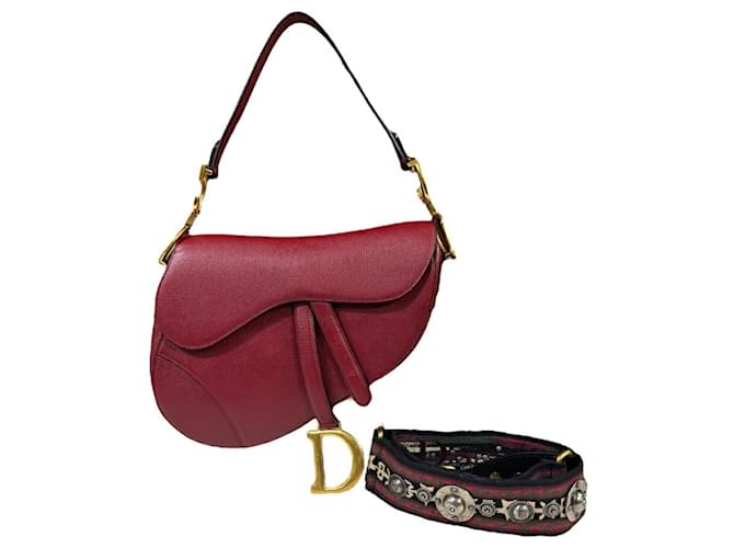Dior Saddle Red Leather  ref.2089890