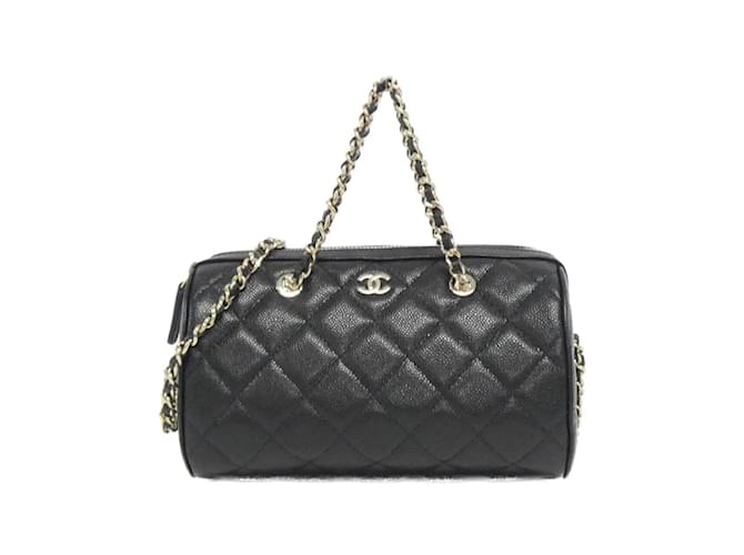 Chanel Timeless Classic Line AP4474 Handbag Black Leather