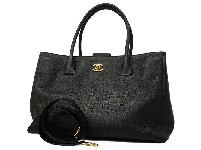 Chanel Executive Leather Tote Bag Black