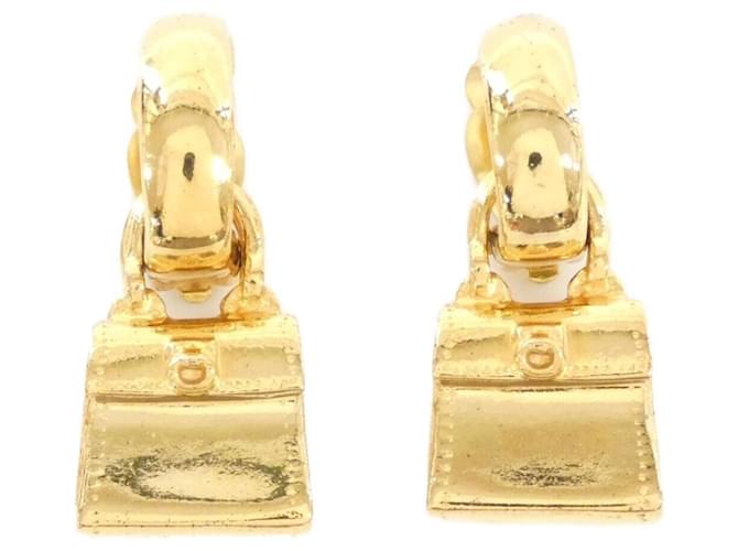Céline Celine Gold Clip Earrings Golden  ref.2090760