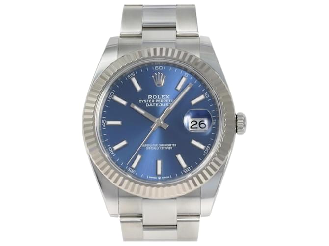 Rolex Datejust 41 126334 Bright Blue Bar Dial Watch  ref.2091146