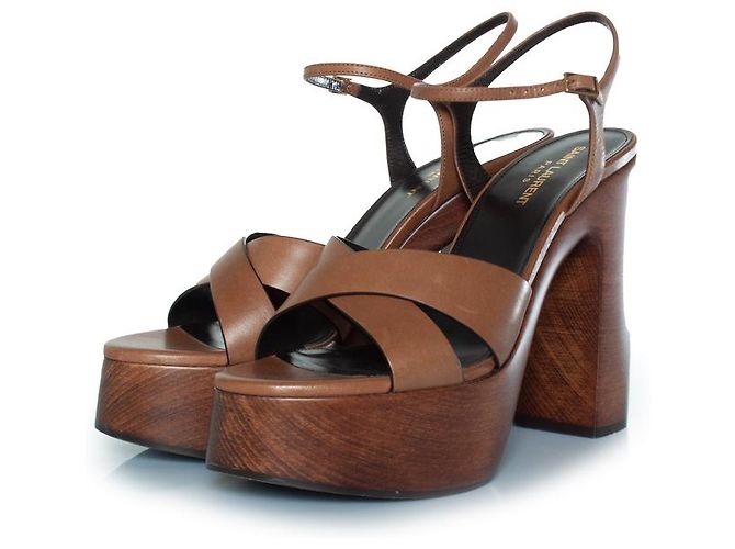 Sandales Heaven Jota 85 de Saint Laurent Marron