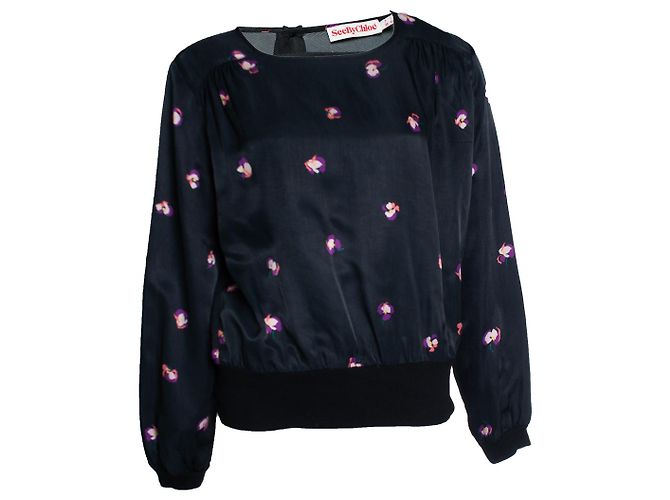 See by Chloé See by Chloe, top floral Negro