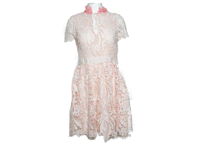 Maje, Spitzenkleid in Rosa Pink