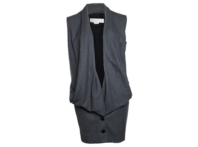Stella Mc Cartney Chaqueta de lana drapeada Stella McCartney Gris