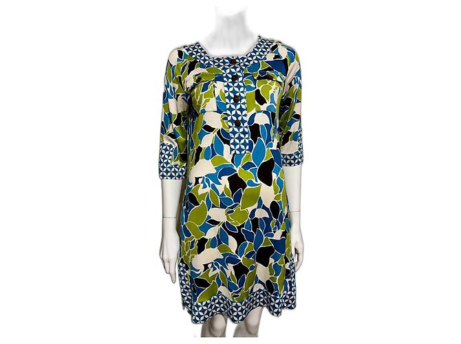 Diane Von Furstenberg Vestido de jersey de seda con estampado floral abstracto DvF Boswana Multicolor