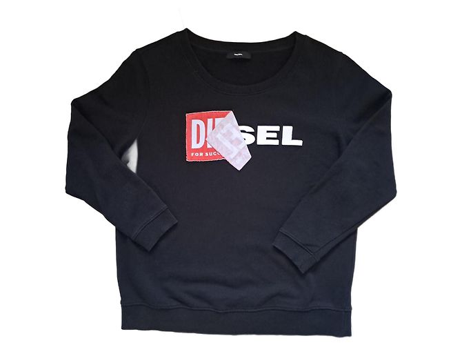 Diesel Pullover aus Baumwolle Schwarz