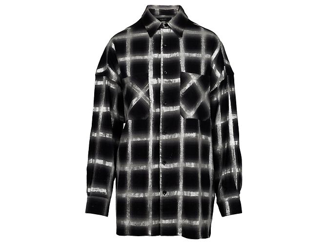 Camicia oversize a quadri glitter Amiri - '10s Nero